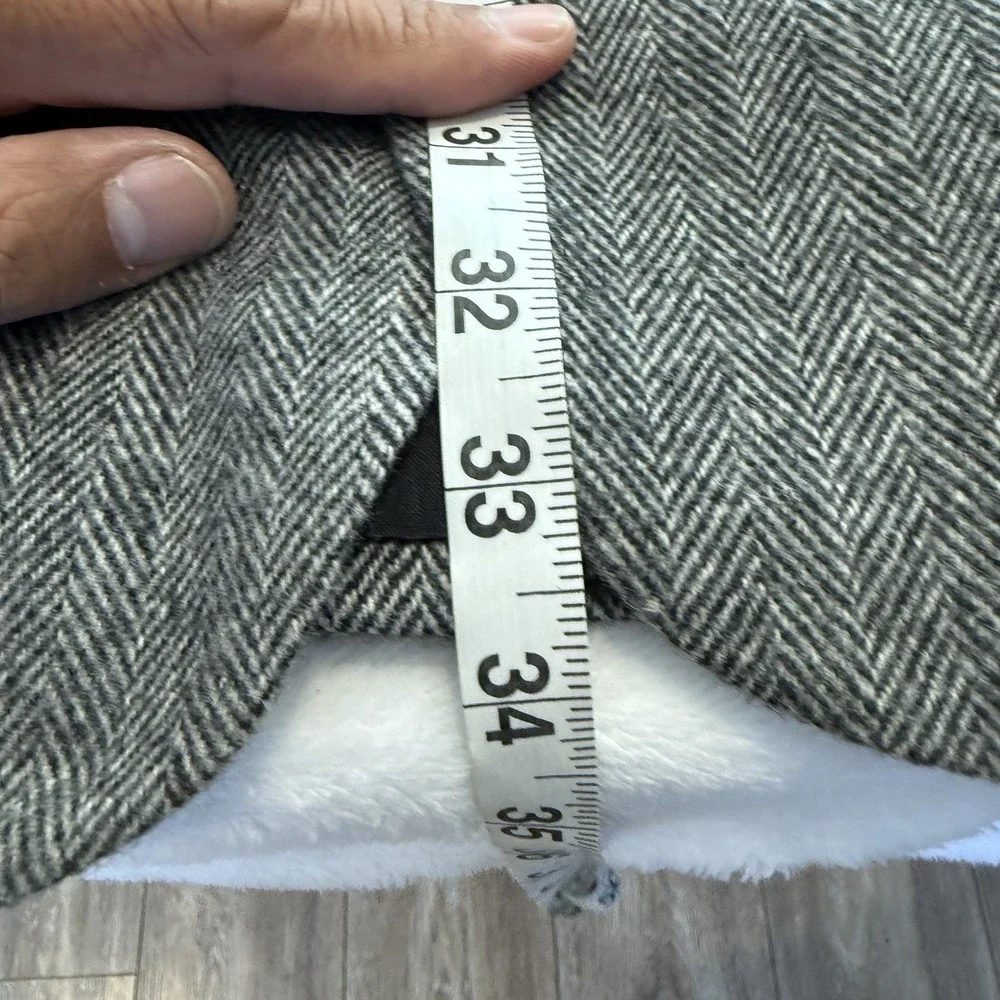 Southbridge Blazer Mens 46L Gray Herringbone Wool Camel Hair Sport Coat